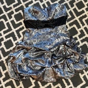 Silver flower cocktail dress